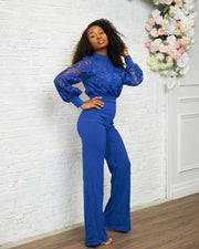 "ESSENCE" EMBROIDERED  JUMPSUIT